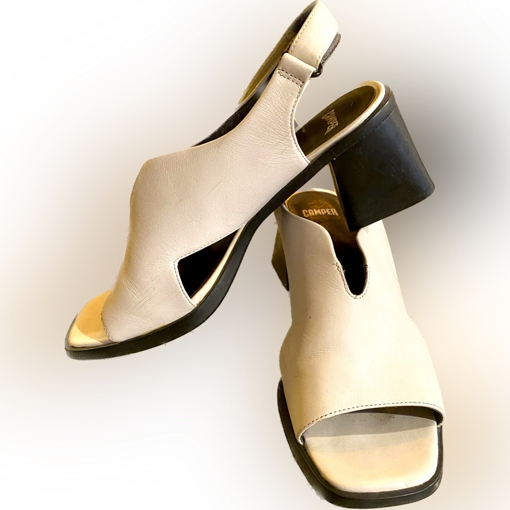 White Camper Sandals 38